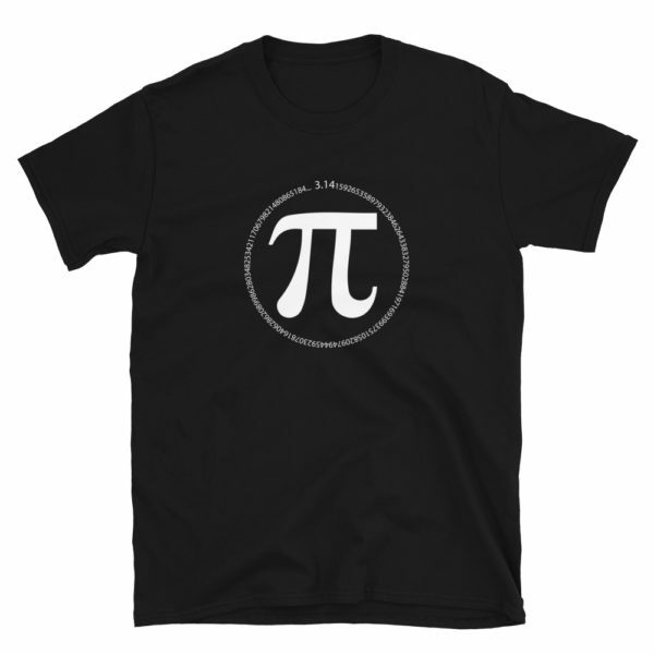 black pi day pi symbol with numbers of pi circle