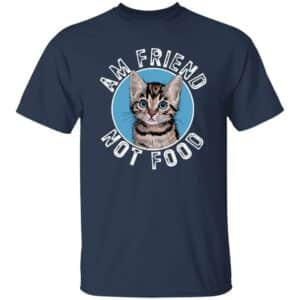 Cat lover - Am Friend Not Food - Blue T-shirt